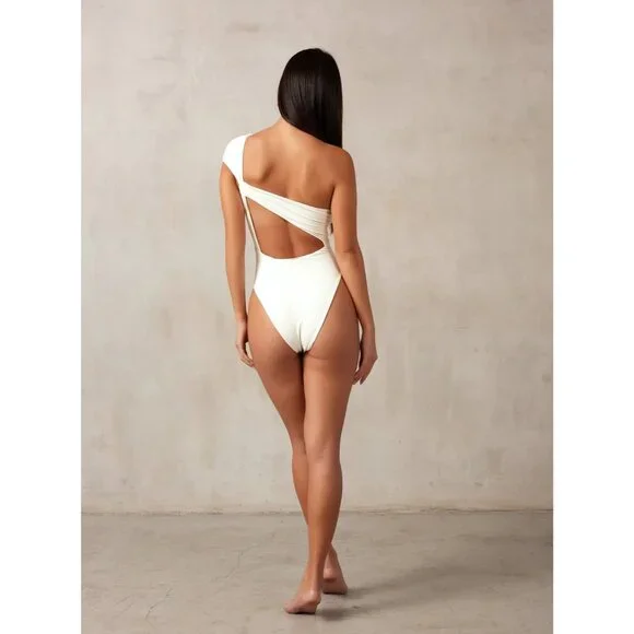 Marcia B Maxwell Aurora One Piece in Cream Small New Womens Swimsuit - Picture 9 of 10